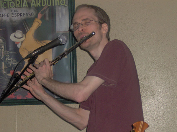 John Bonnell playing flute.